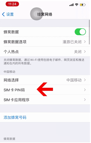 平鲁苹果14维修网分享如何给iPhone14的SIM卡设置密码 