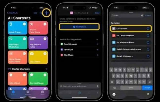 平鲁苹果14锁屏维修店分享iPhone14升级iOS16.4后如何创建锁屏快捷方式 